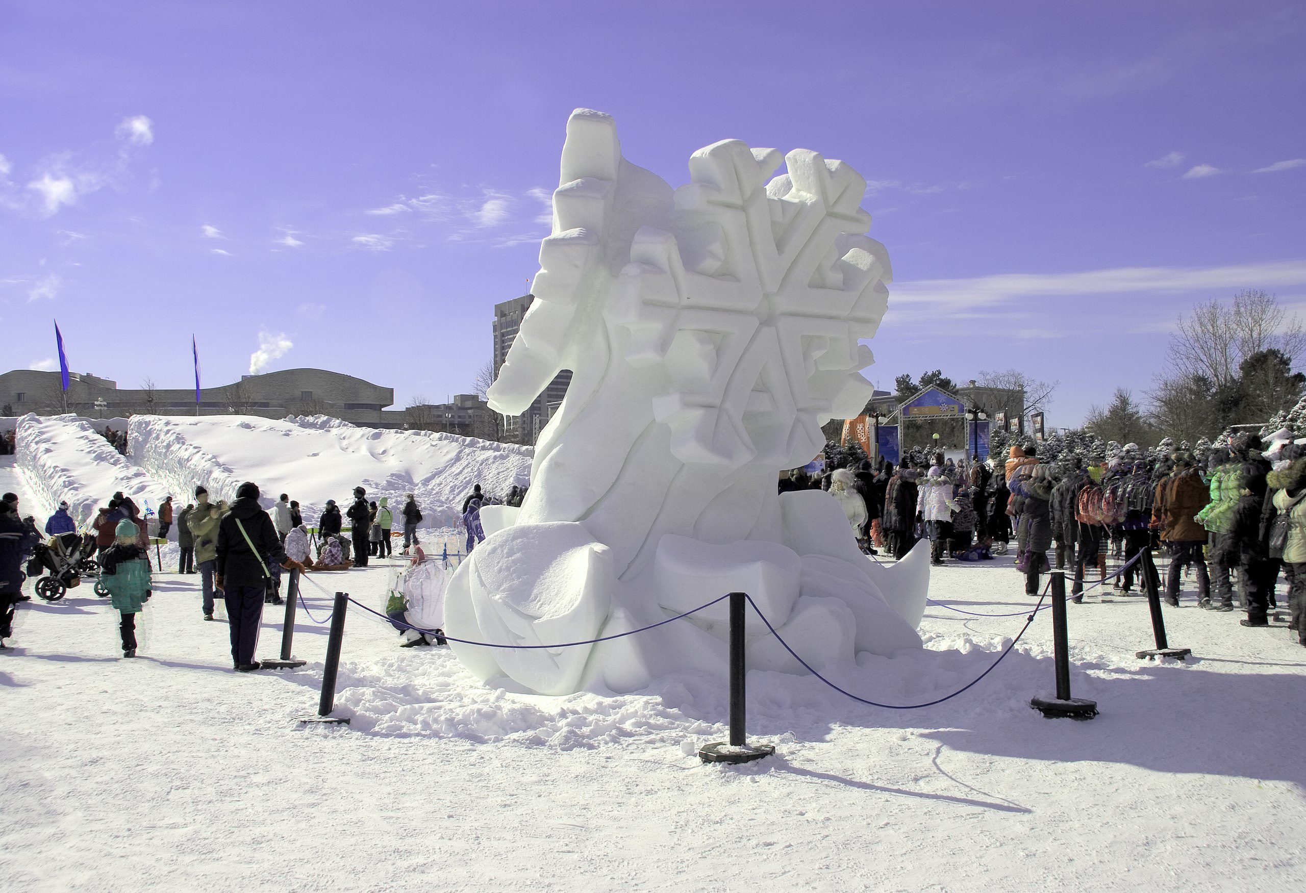 Snow sculpture at Winterlude in Ottawa