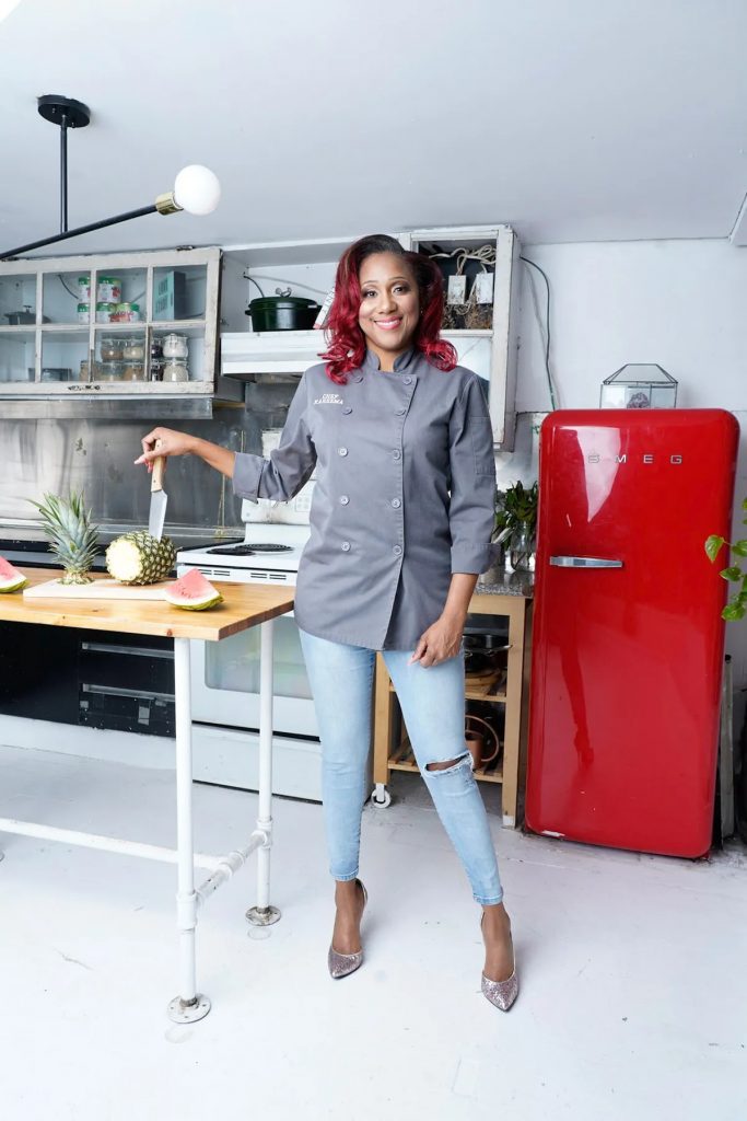 Chef Kareema Beckles in her kitchen