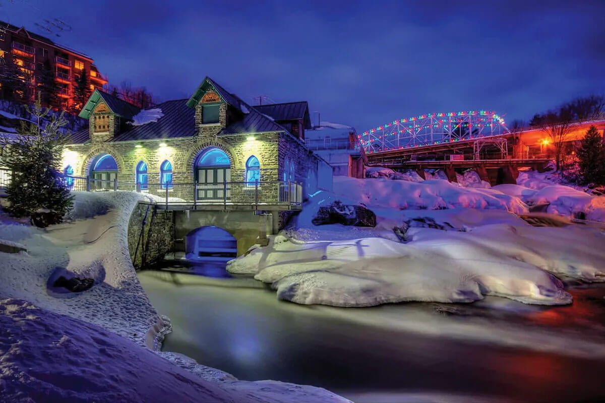 A wintry scene in downtown Bracebridge