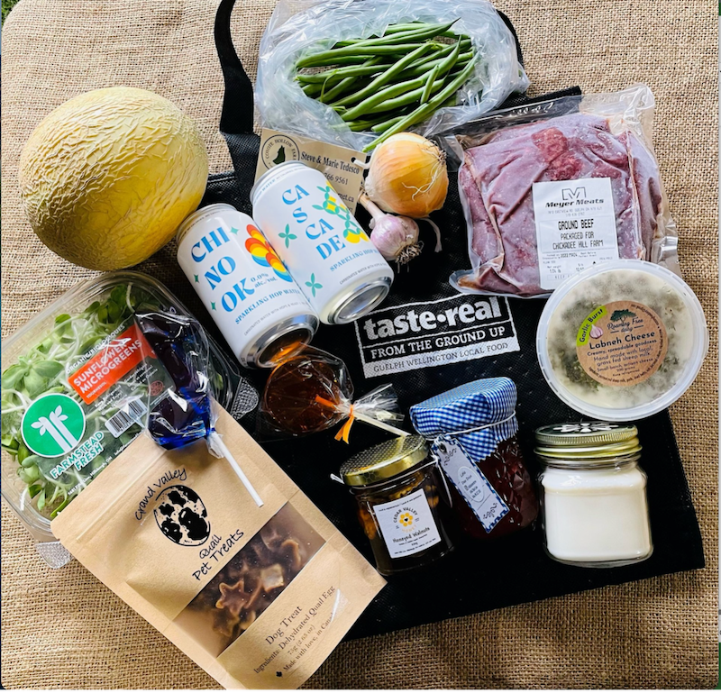 overhead shot of taste real haul