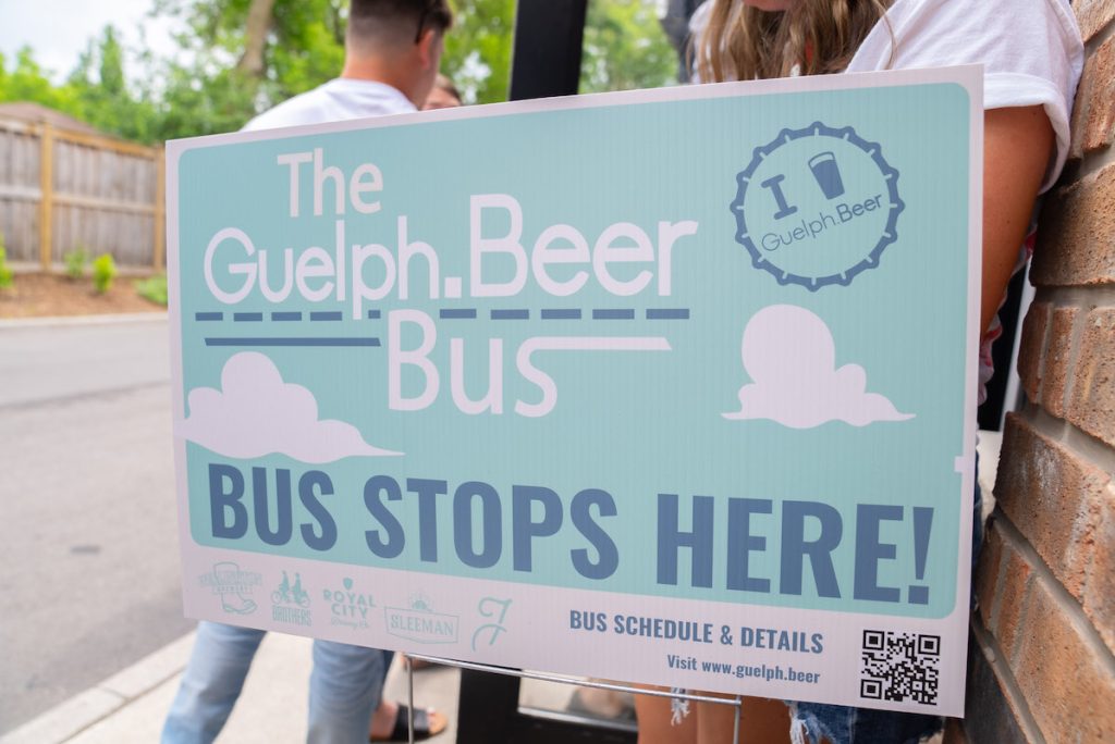 Guelph Beer Bus sign