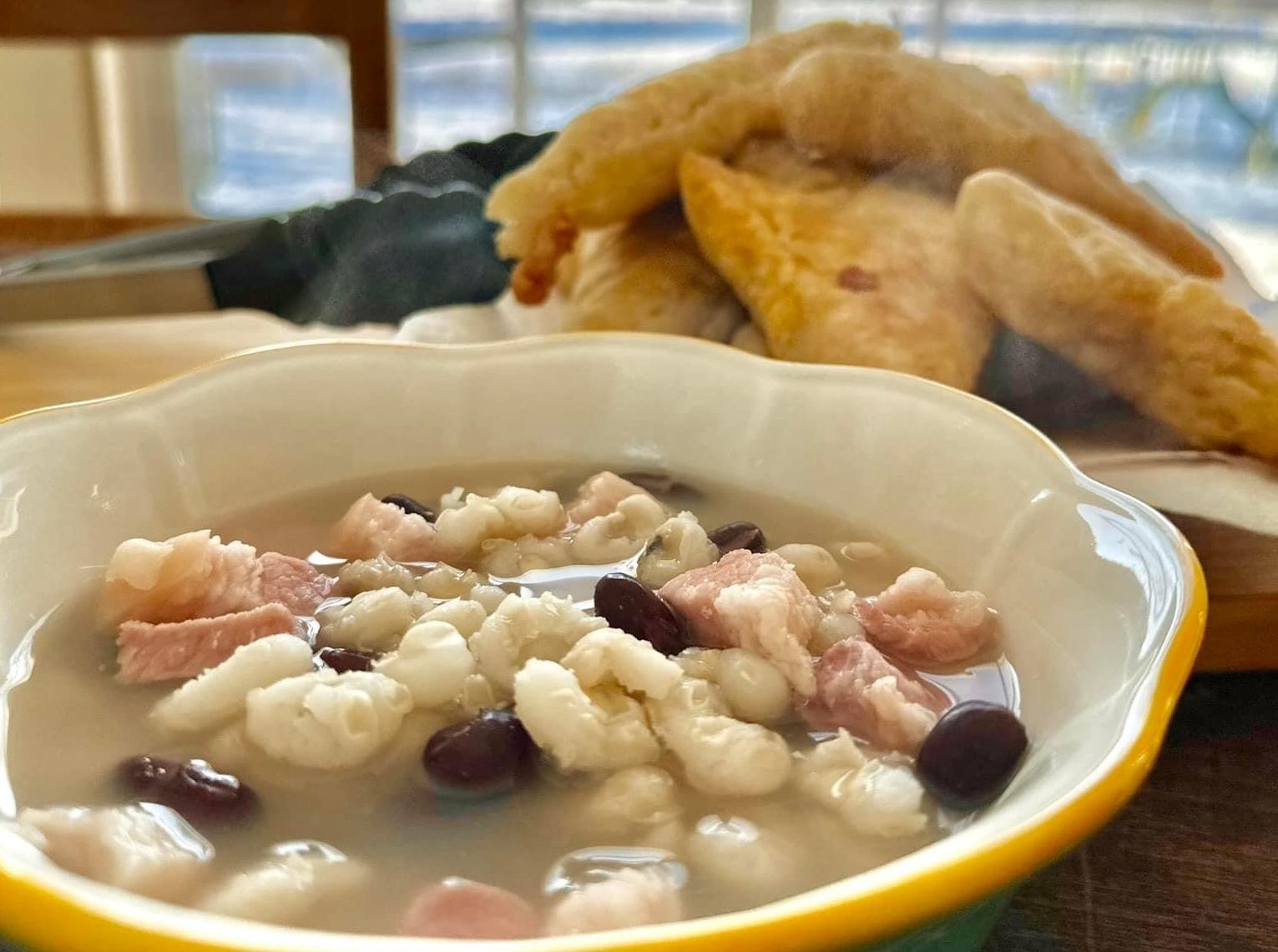 photo of soup and bread from Hills Native Food