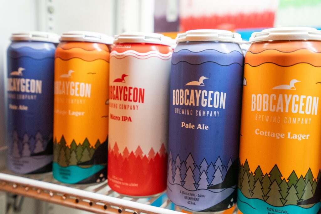 Some beers on offer at Bobcaygeon Brewing Co.