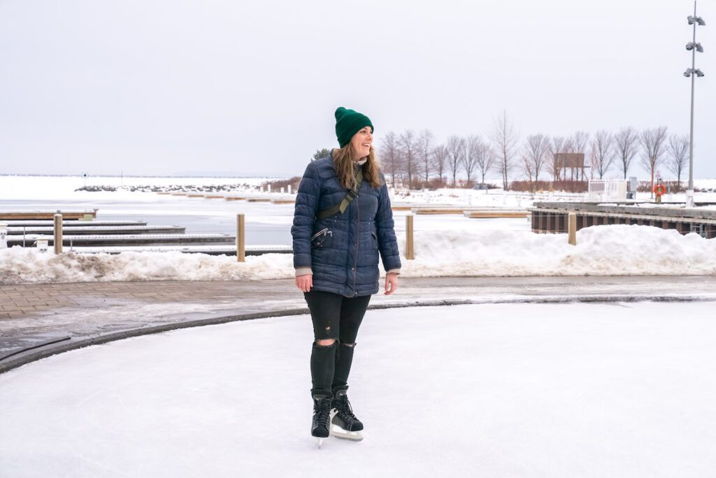 Gabby on the rink at Prince Arthur's landing