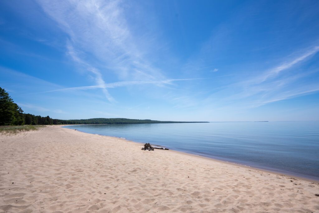 landscape shot of Pancake Bay