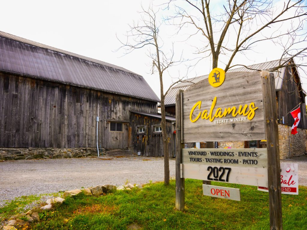 exterior shot of calamus estate winery 