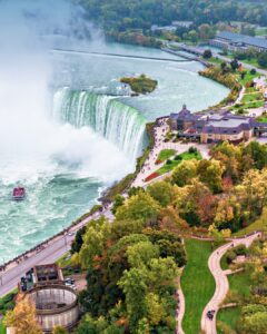 aerial photo of Niagara Falls